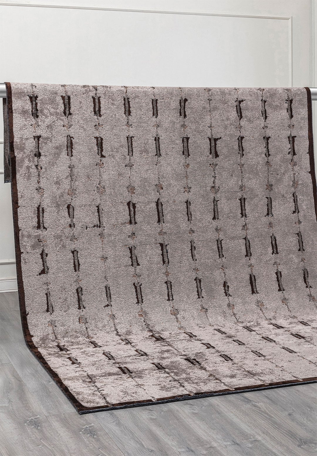 MAYA DARK BROWN - BLACK - CREAM RUG - 4