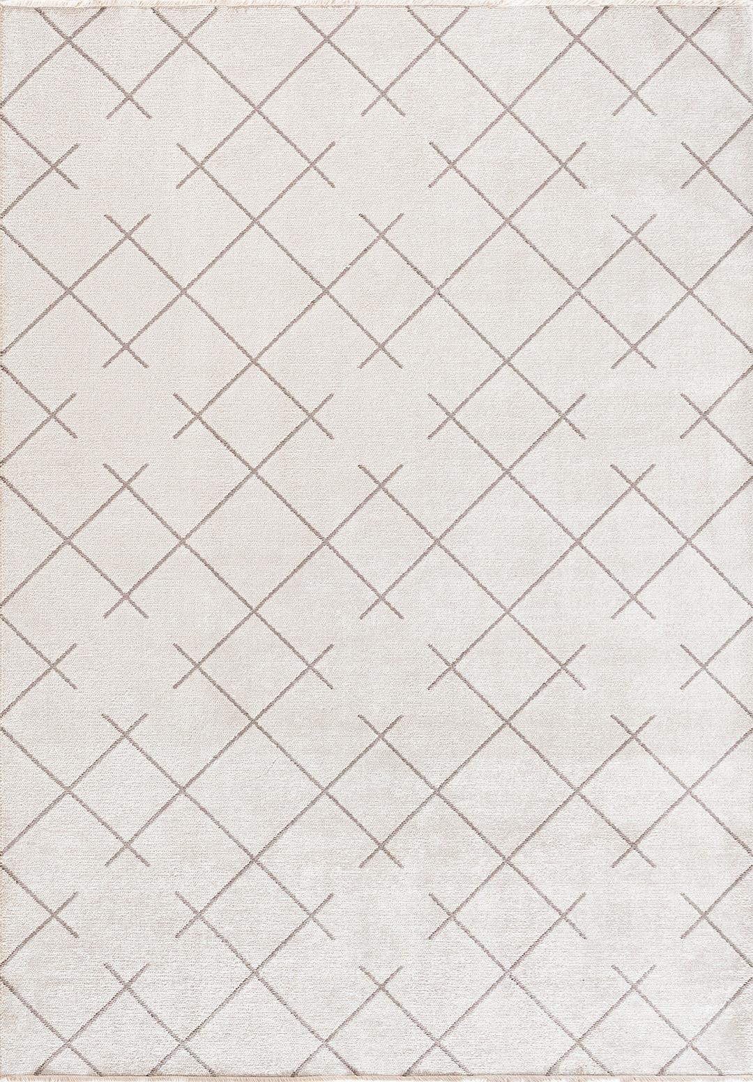 FUSE DARK GREY - GREY - ECRU RUG - 1