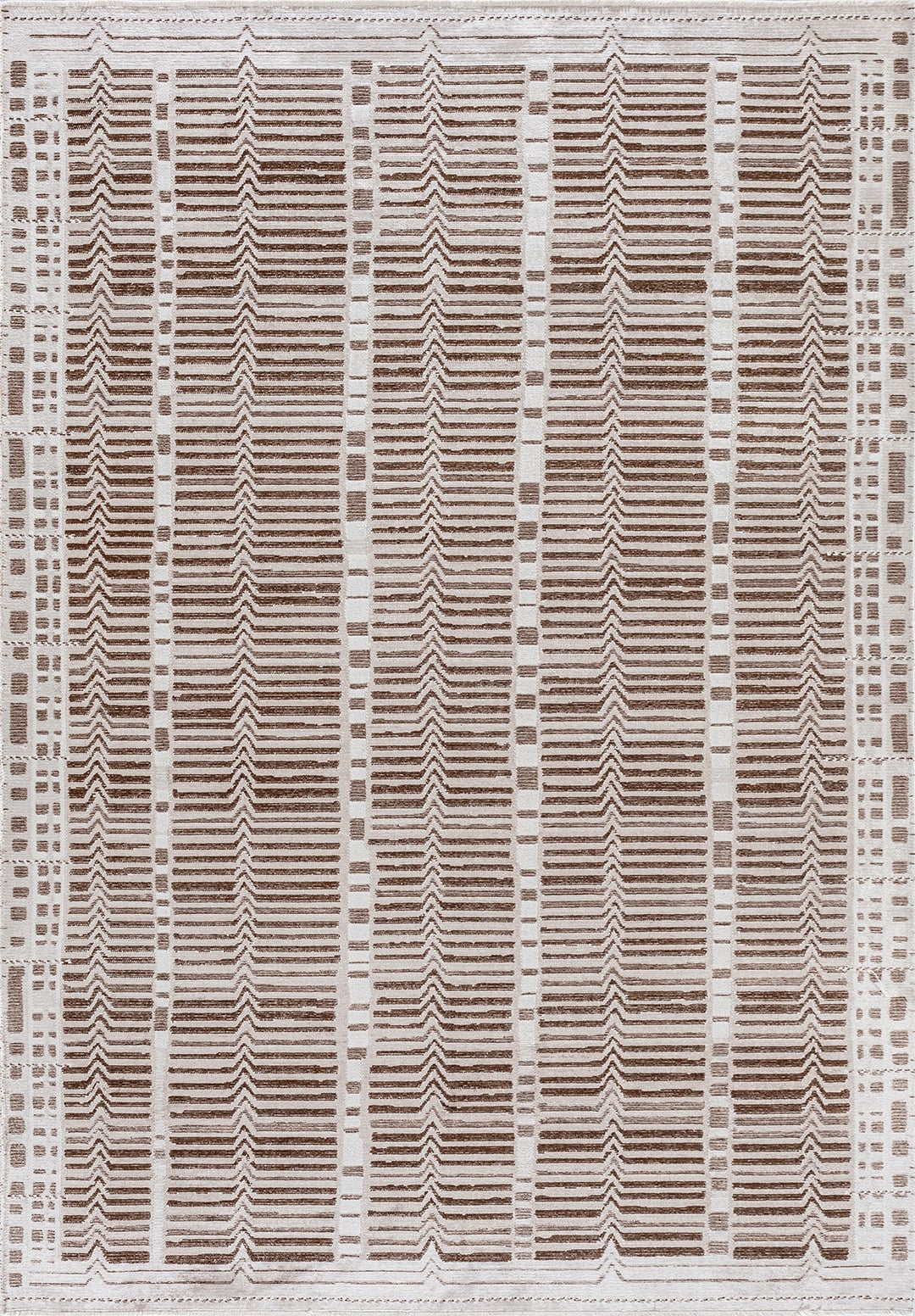 INCA DARK BROWN - STONE - ECRU RUG