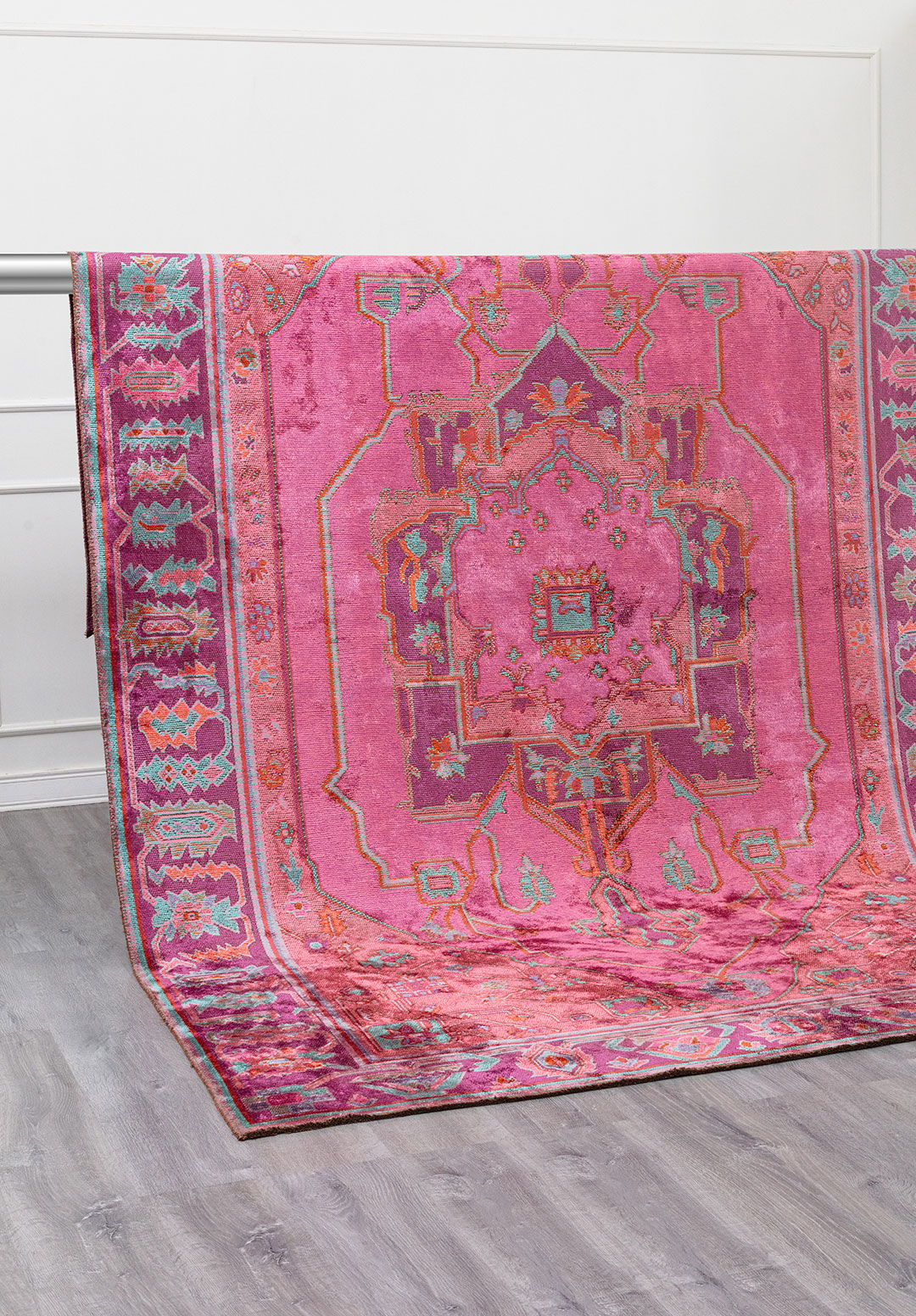 MONARCH RUST - PURPLE - PINK - TURQUOISE RUG - 4