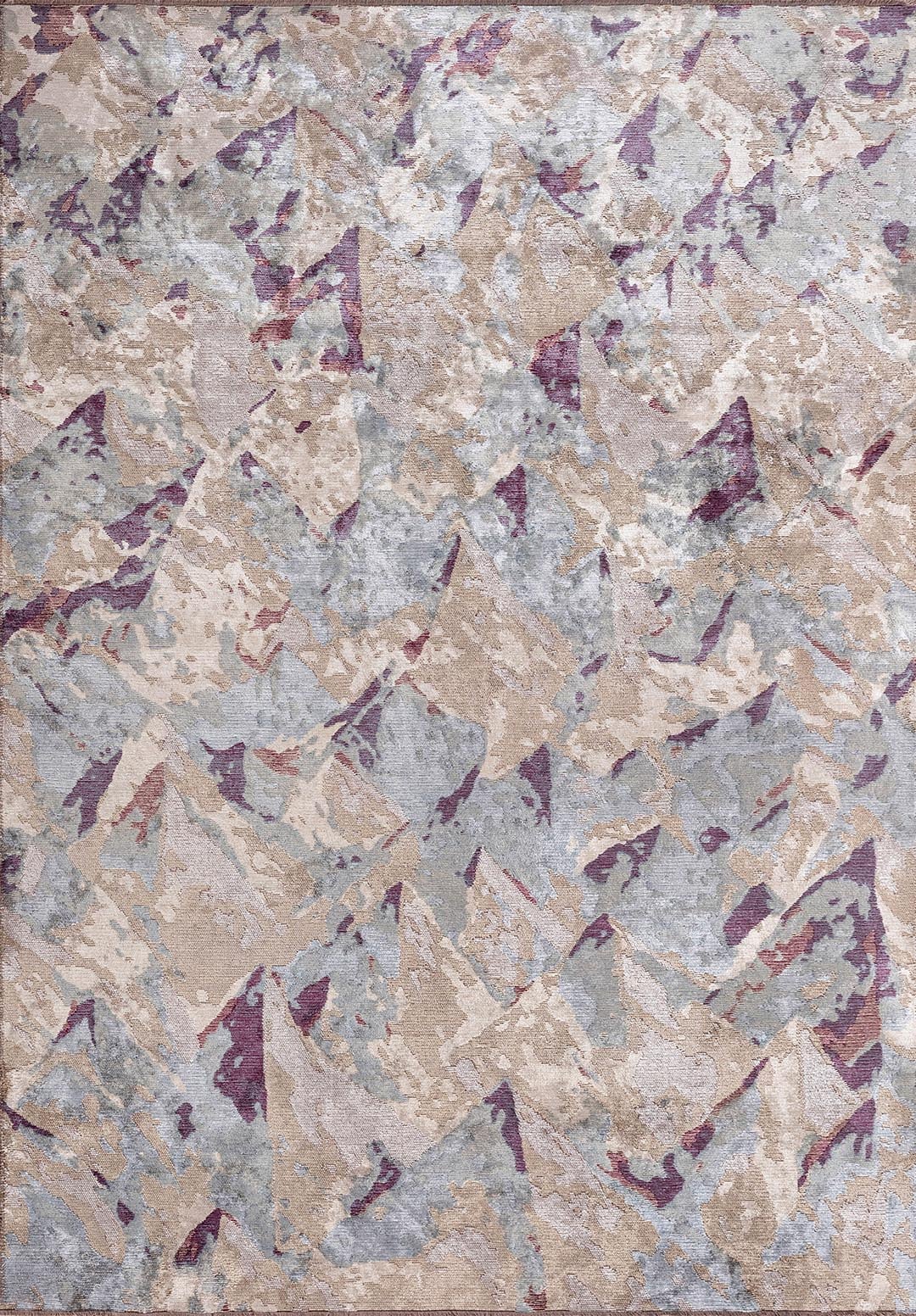 UTOPIA BONE - BEIGE - BLUE - DARK DAMSON RUG - 1