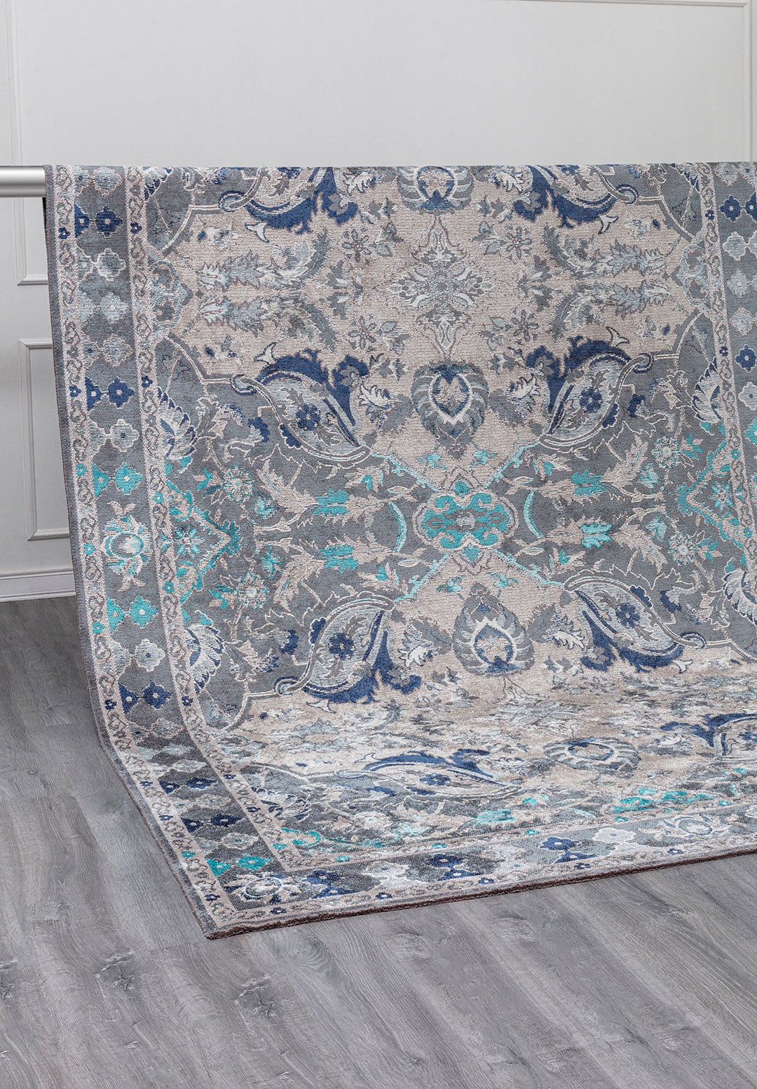 FORTRESS BLUE - NAVY BLUE - BONE - LIGHT CREAM - TURQUOISE - ICE BLUE RUG - 4