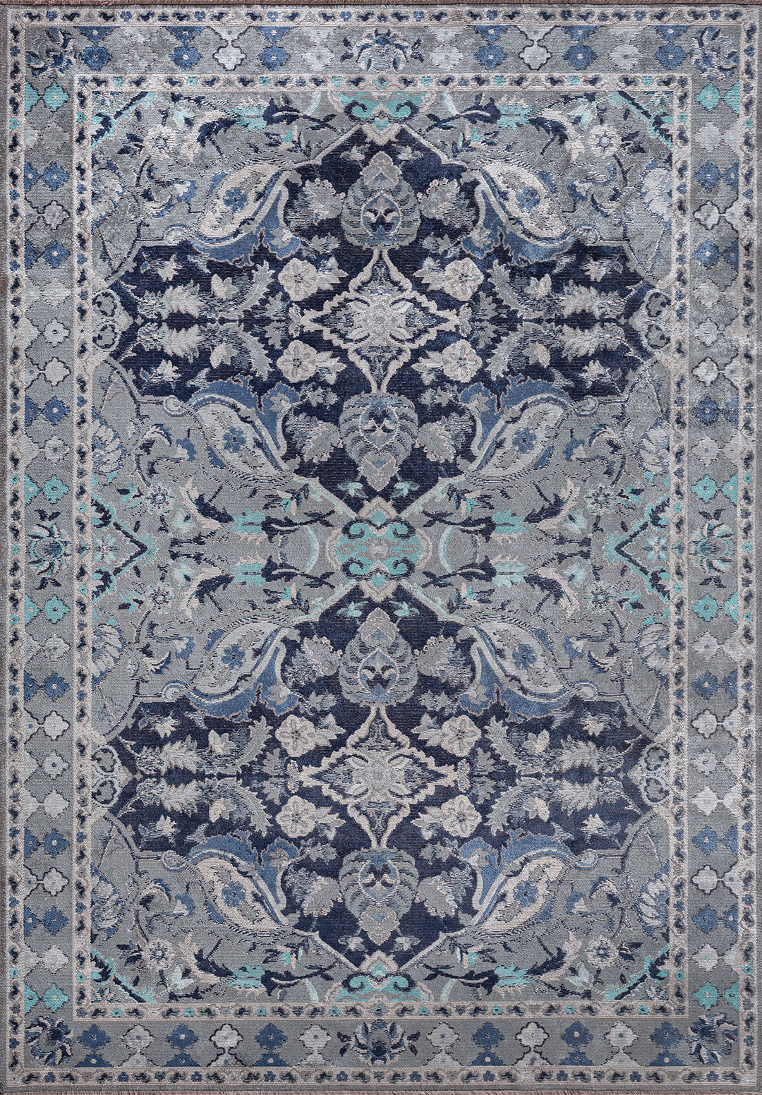 FORTRESS BLUE - NAVY BLUE - BONE - DARK NAVY - TURQUOISE - ICE BLUE RUG