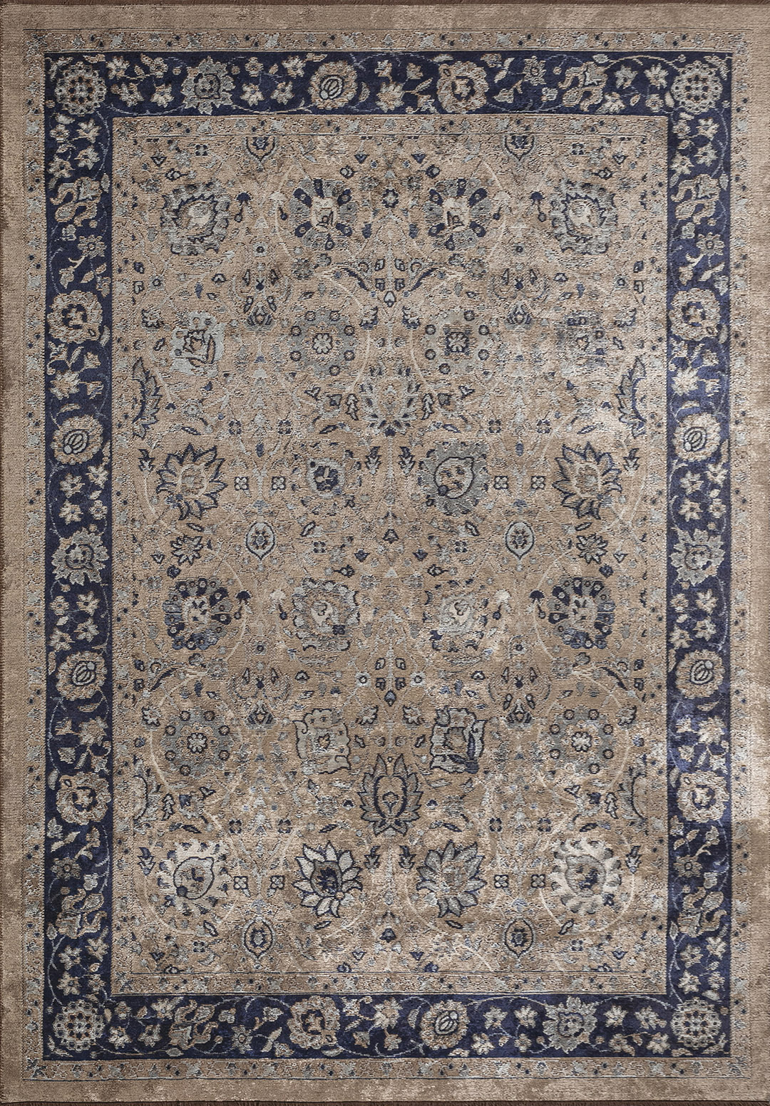 DAHLIA DARK BEIGE - ICE BLUE - BLUE - DARK NAVY RUG