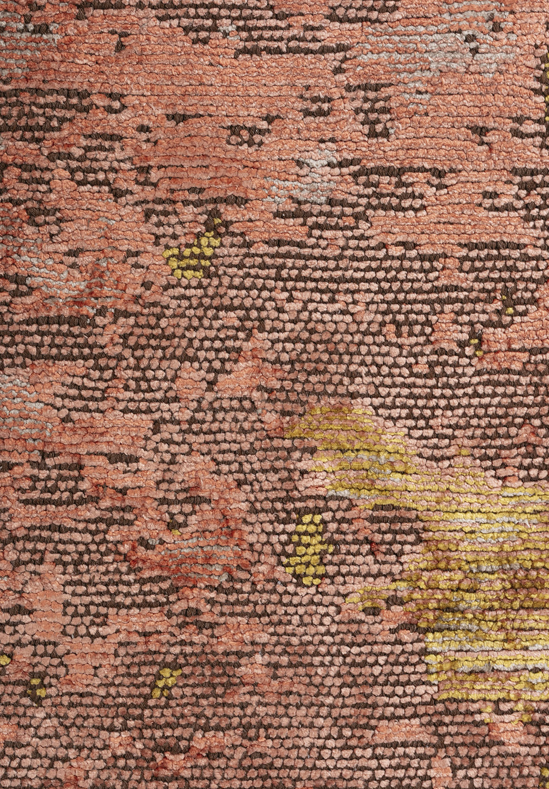 SERENITY STONE - CORAL - LIGHT CORAL - YELLOW - RIVER GREEN - DARK MINK RUG - 5