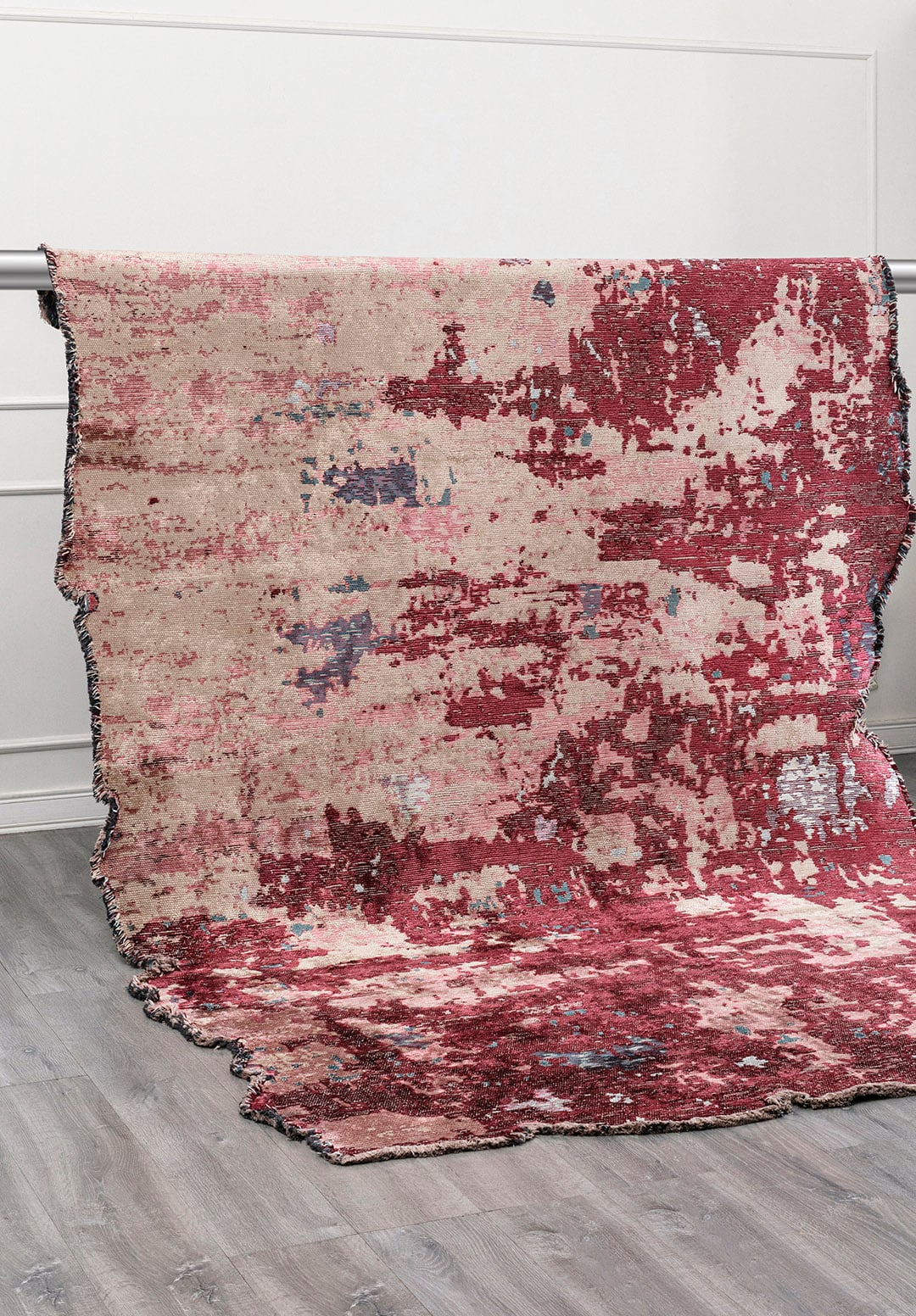 SERENITY BEIGE - ROSE - CHERRY - PETROL - ICE BLUE - DAMSON RUG - 4
