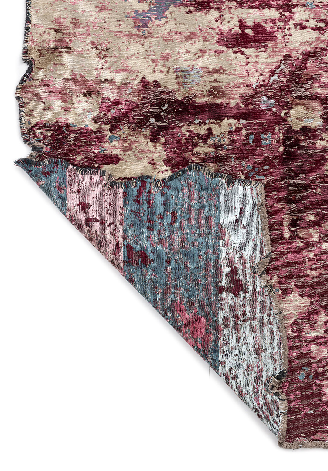 SERENITY BEIGE - ROSE - CHERRY - PETROL - ICE BLUE - DAMSON RUG - 3