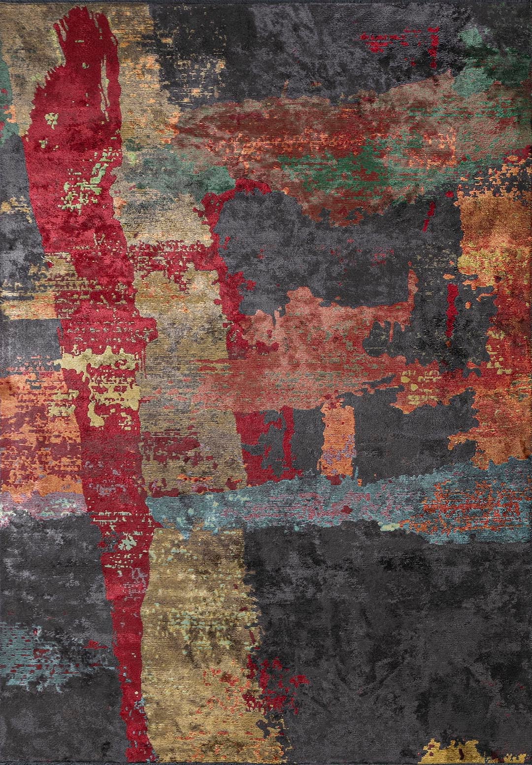 LUSH RED - YELLOW - TURQUOISE - CHARCOAL - GREEN - GRASS GREEN RUG