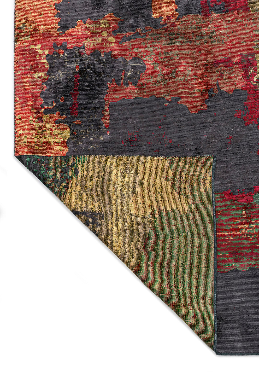 LUSH RED - YELLOW - TURQUOISE - CHARCOAL - GREEN - GRASS GREEN RUG - 3