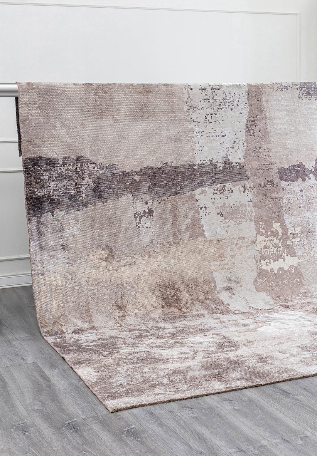 LUSH DARK GREY - LIGHT GREY - CHARCOAL - GREY - BEIGE - LIGHT CREAM RUG - 4
