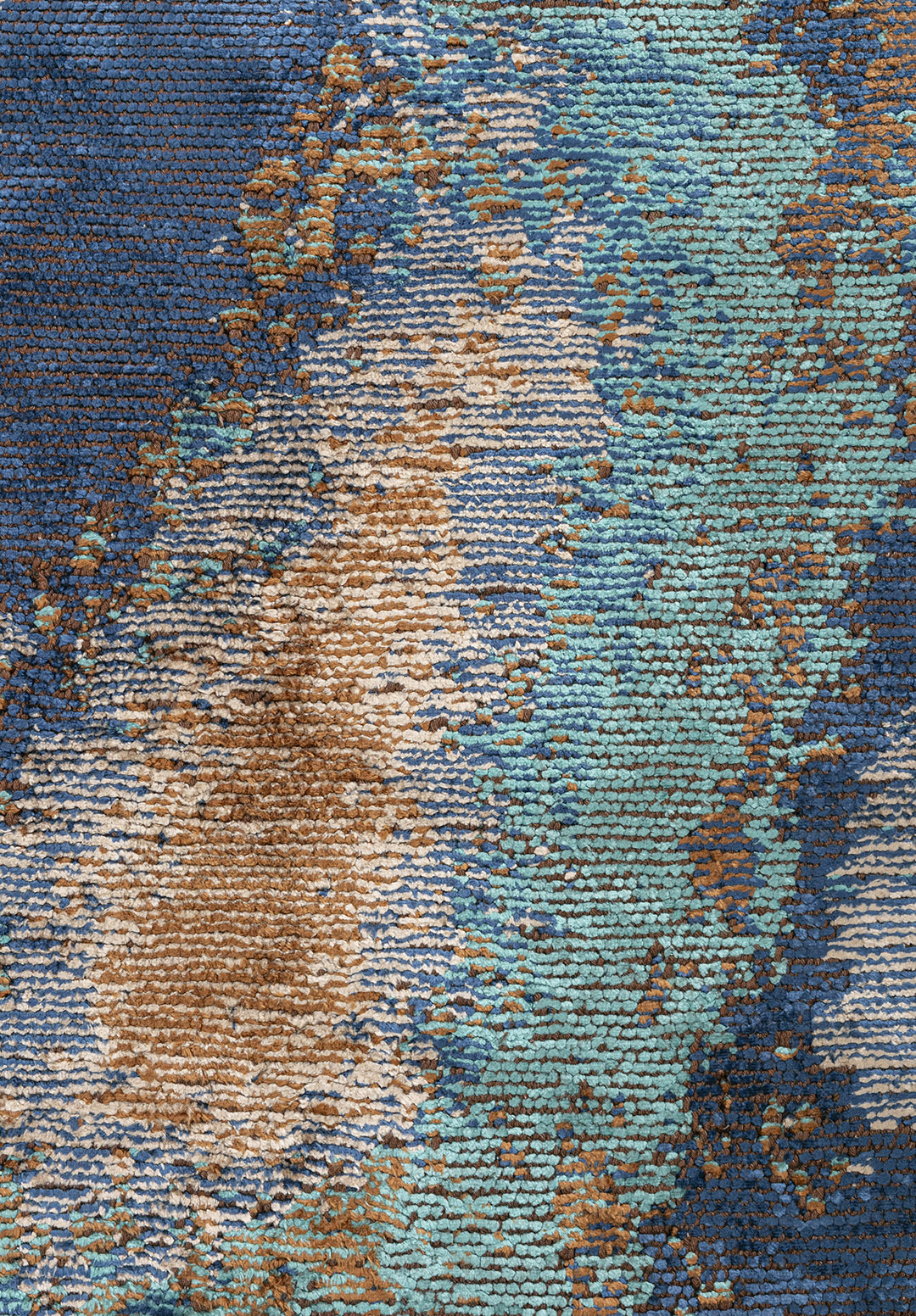 MIST CREAM - TURQUOISE - CACAO - NAVY BLUE RUG - 5