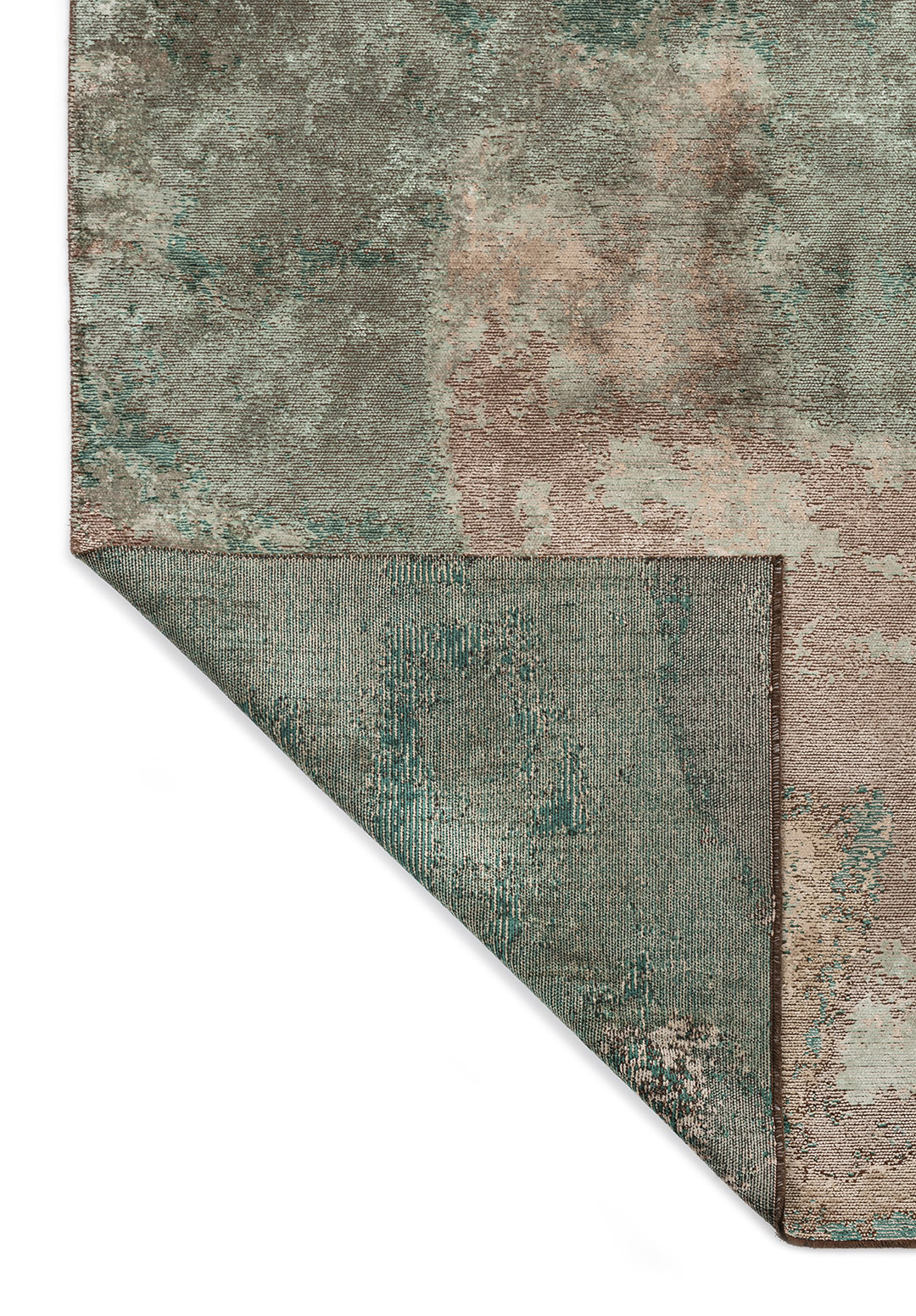 MIST RIVER GREEN - BEIGE - DARK GREEN - STONE RUG - 3