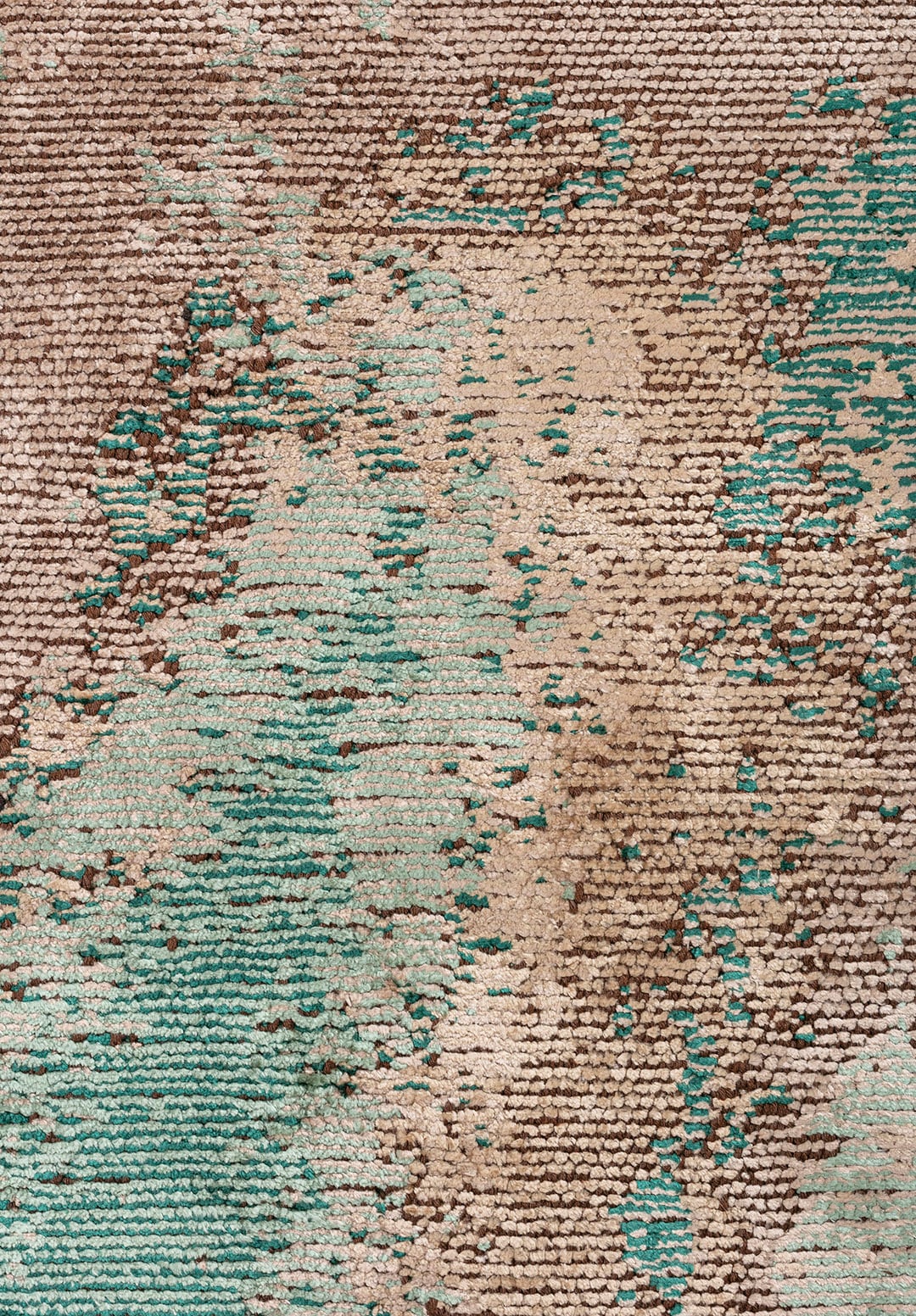 MIST RIVER GREEN - BEIGE - DARK GREEN - STONE RUG - 5