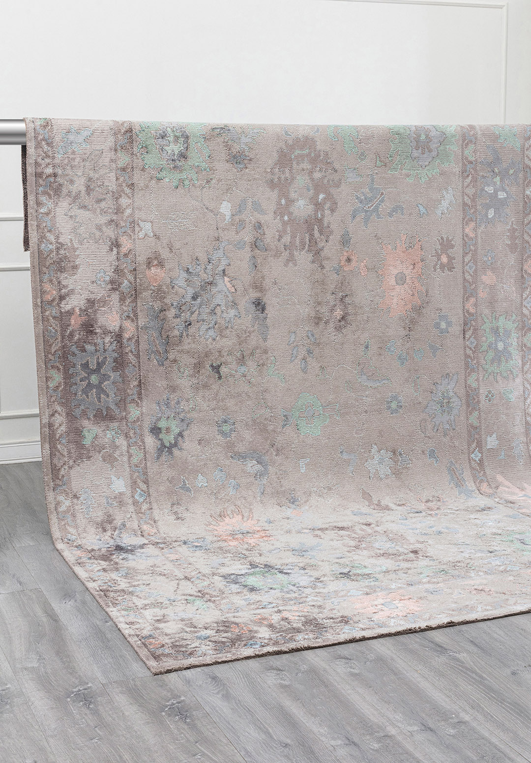 VIVIENNE GREY - DARK GREY - COPPER - BLUE - RIVER GREEN - ICE BLUE RUG - 4