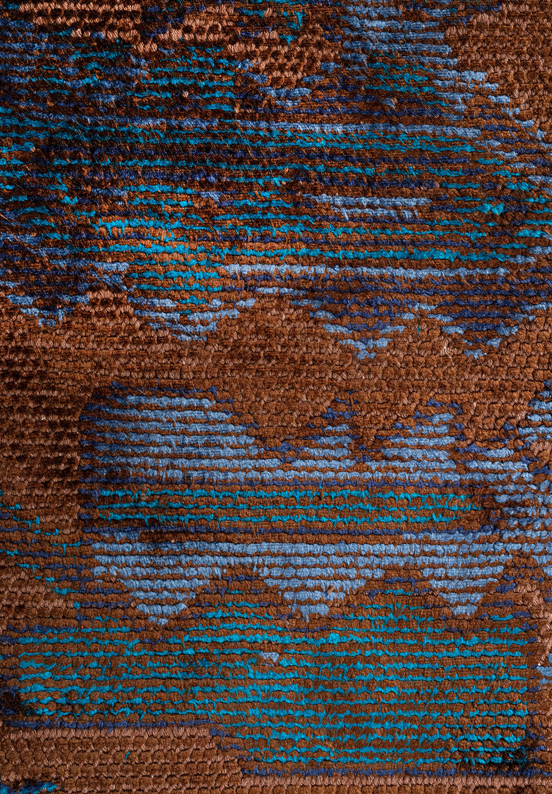 MONARCH ERA NAVY BLUE - CYAN - DARK NAVY - DARK BROWN RUG - 5